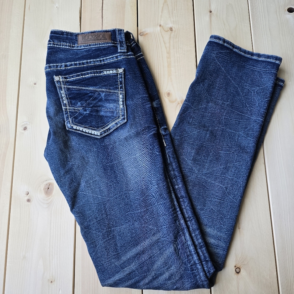 Rock & Roll Rival Low Rise Straight Denim Jeans Size 29